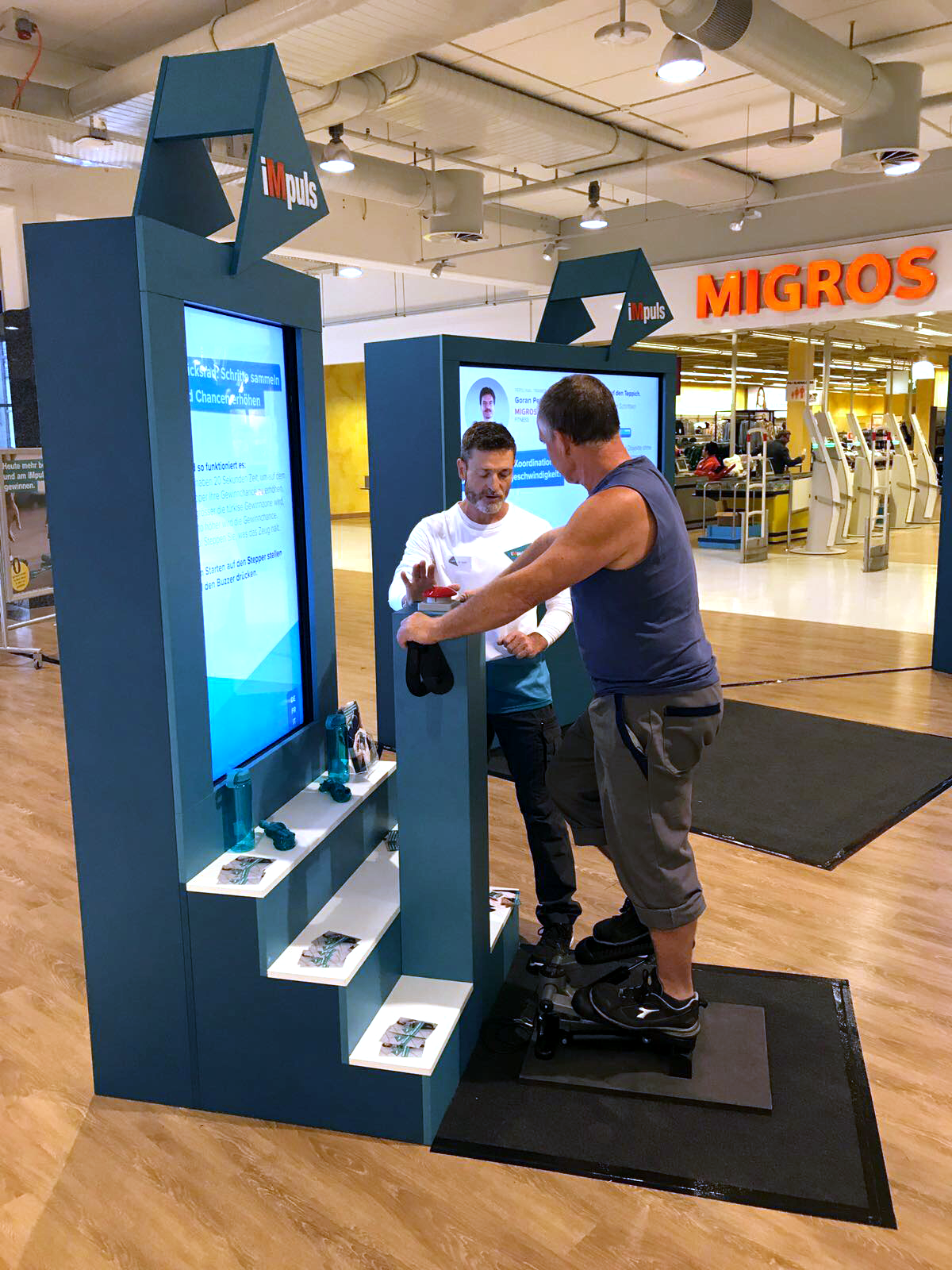 Wheel of Fortune with Twist - Stepping and sweating increases the chances of winning.