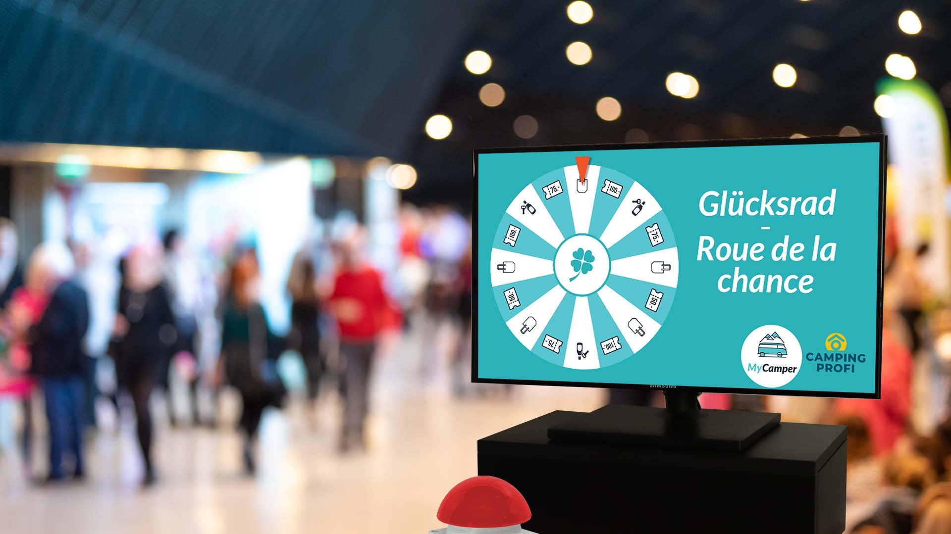 Digitales Glücksrad Messe